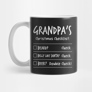 Grandpa's Christmas Checklist Mug